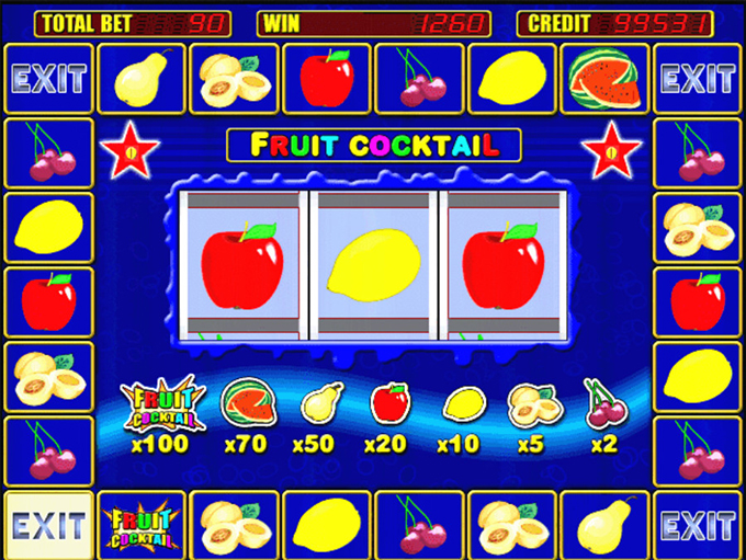 Игровой автомат Fruit Cocktail - бонус игра