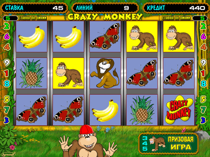 Игровой автомат Обезьянки - Crazy Monkey